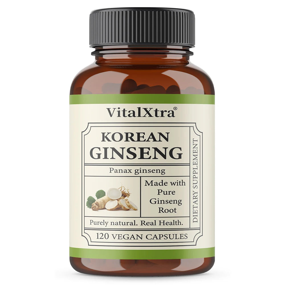 1000mg Korean Ginseng Supplement - High Potency for Energy, Focus, Performance, Vitality & Immune Support, for Men and Women