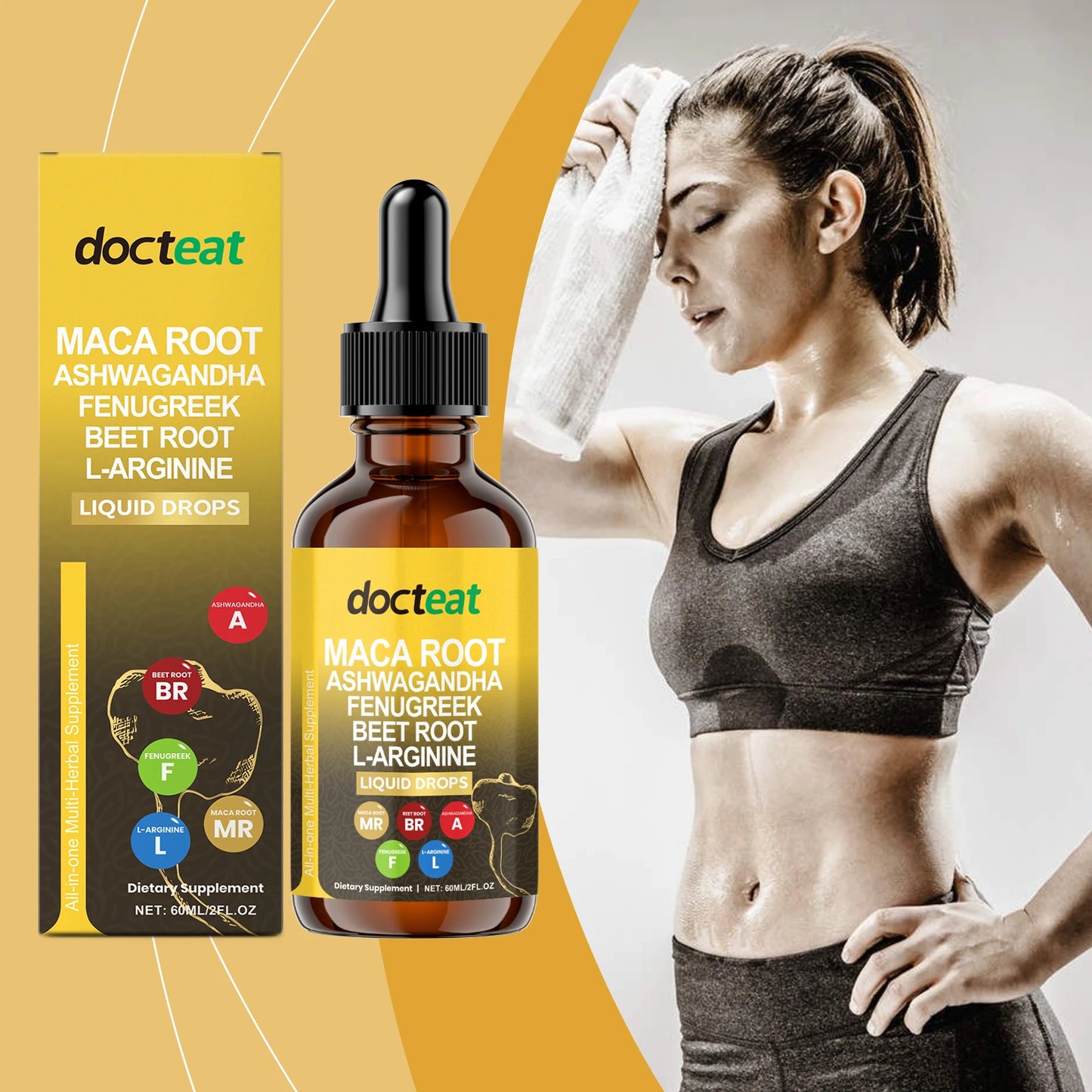 Maca Supplement -Improve Performance, Energy, Endurance Muscle Mass Improve, Balance Hormones for Women and Men