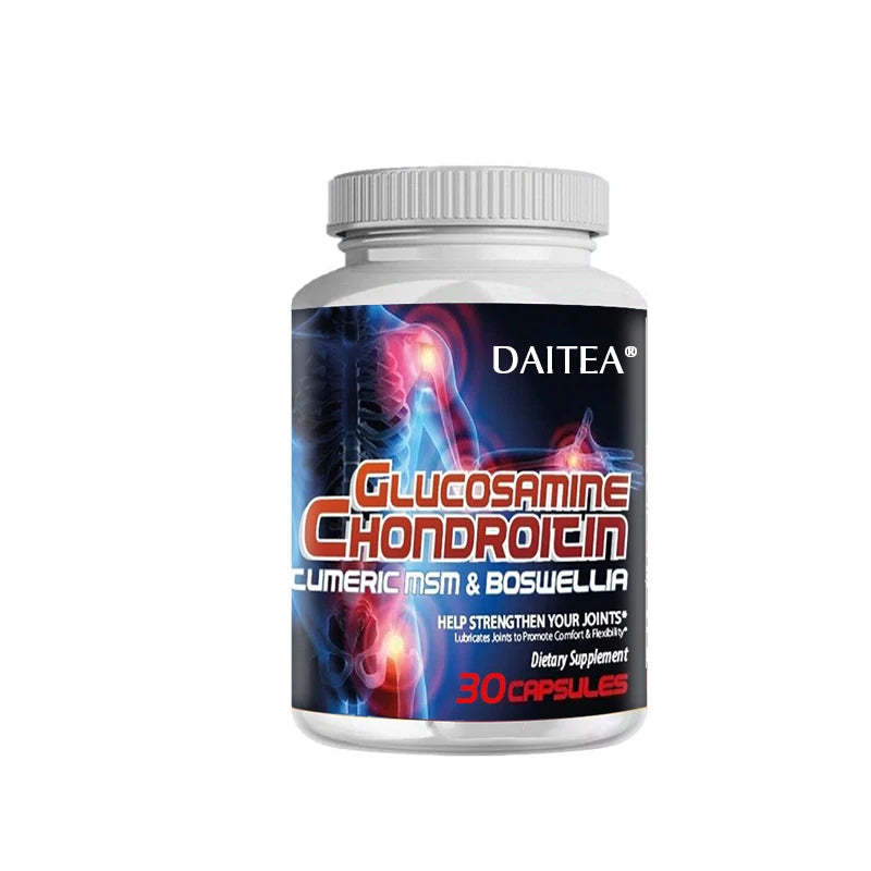 Glucosamine Chondroitin MSM Turmeric - Joint Health Supplement, Antioxidant, Helps Relieve Back, Knees and Hand Pain