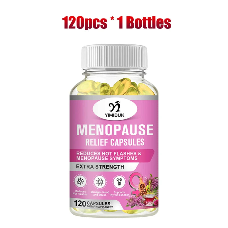 Buy 2 Get 2 Free! Natural Menopause Relief Supplement, for Reduces Hot Flashes & Night Sweats, Mood Balance & Better Sleep