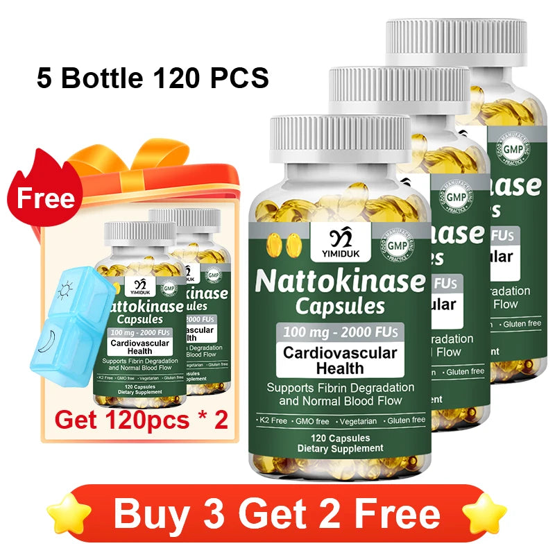 YIMIDUK Premium Nattokinase Supplement, Supports Heart Health, Normal Blood Flow, Fibrin Degradation & Circulatory Wellness
