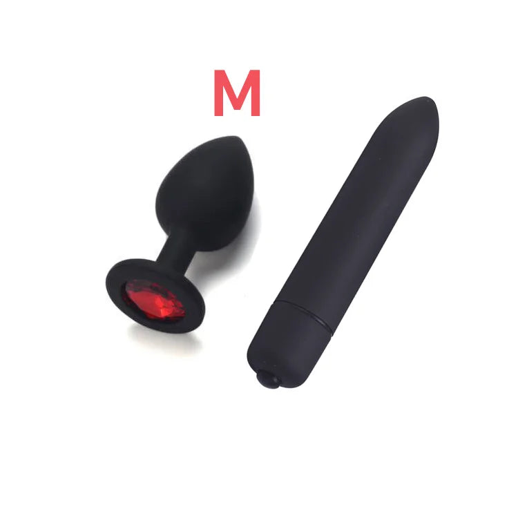 Adult Silicone Anal Plug Dildos Bullet Vibrator Butt Plugs Sex Toys for Women Men Gay Prostate Massager Anal Masturbating S/M/L
