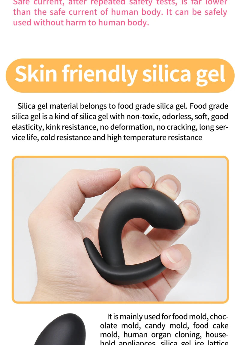 Electric Shock Prostate Massager Anal Vibration Butt Plug Man Vibrator Anal Plug Electro Shock Sex Toys Prostate Orgasm Vibrator