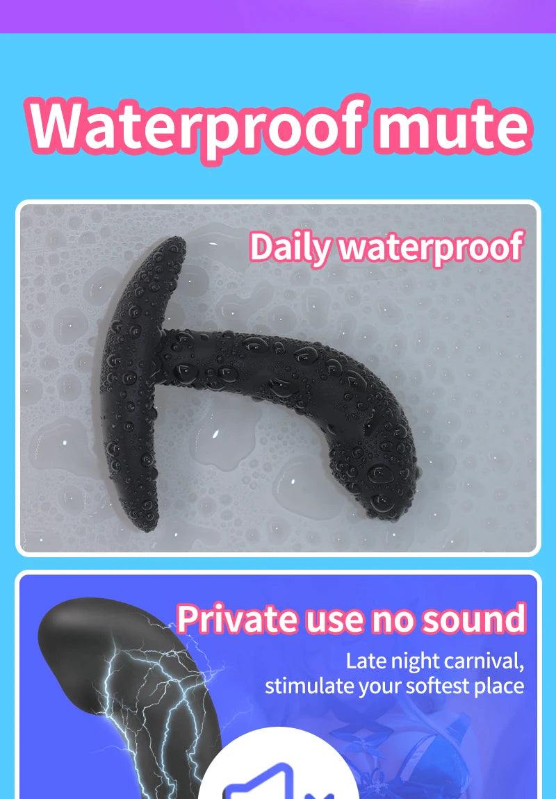 Electric Shock Prostate Massager Anal Vibration Butt Plug Man Vibrator Anal Plug Electro Shock Sex Toys Prostate Orgasm Vibrator