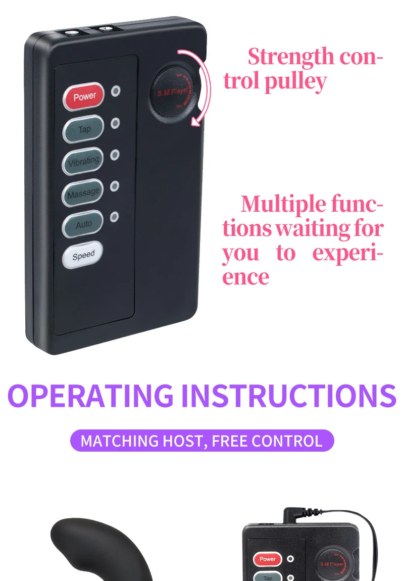 Electric Shock Prostate Massager Anal Vibration Butt Plug Man Vibrator Anal Plug Electro Shock Sex Toys Prostate Orgasm Vibrator