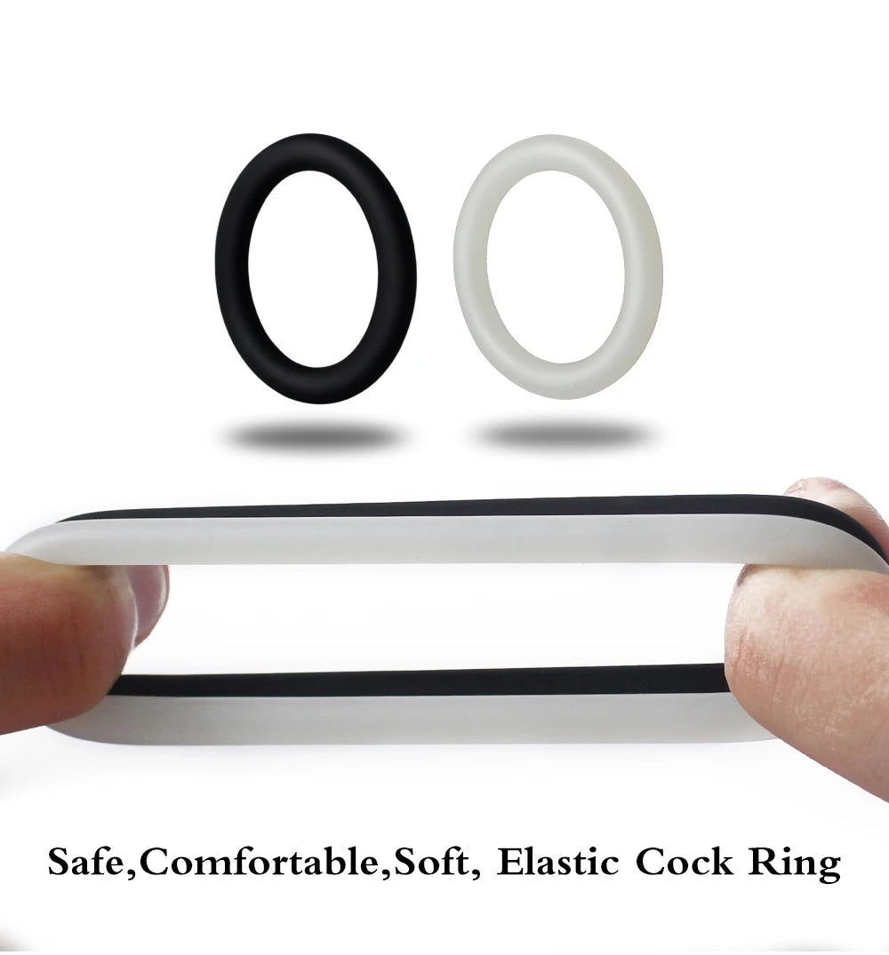 Male Penis Ring Cock Rings Adjustable Rope Lock Ejaculation Scrotal Binding Ball Stretcher Silicone Cockring Sex Toys For Men