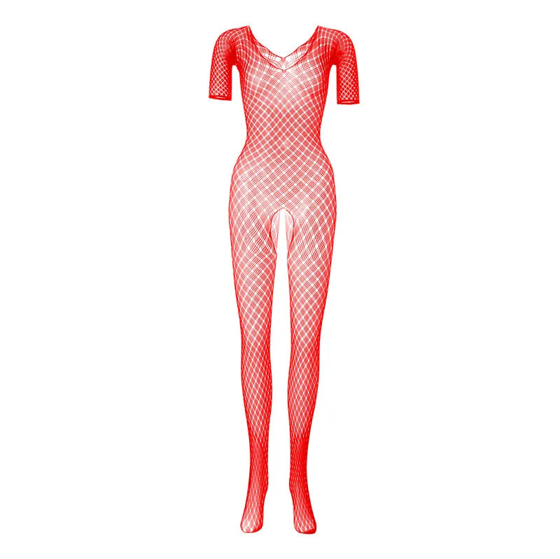 4 Style Sexy Costumes Body Suit Body Stockings Sex Erotic Open Crotch Teddy Lingerie Crotchless Baby Doll Fishnet Porno