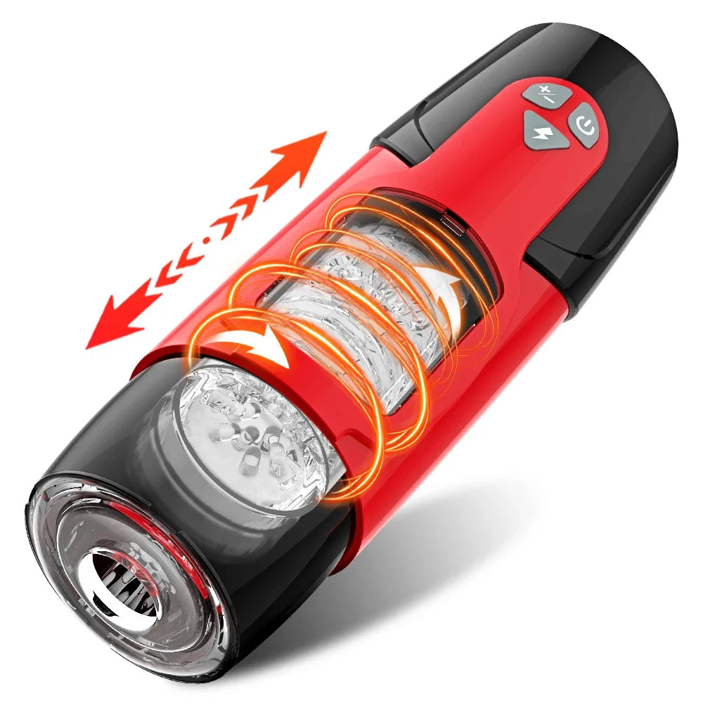 Automatic Male Masturbator Telescopic Rotation Vibration Man Masturbation Cup LCD Digital Simulation Blowjob Masturbator for Men