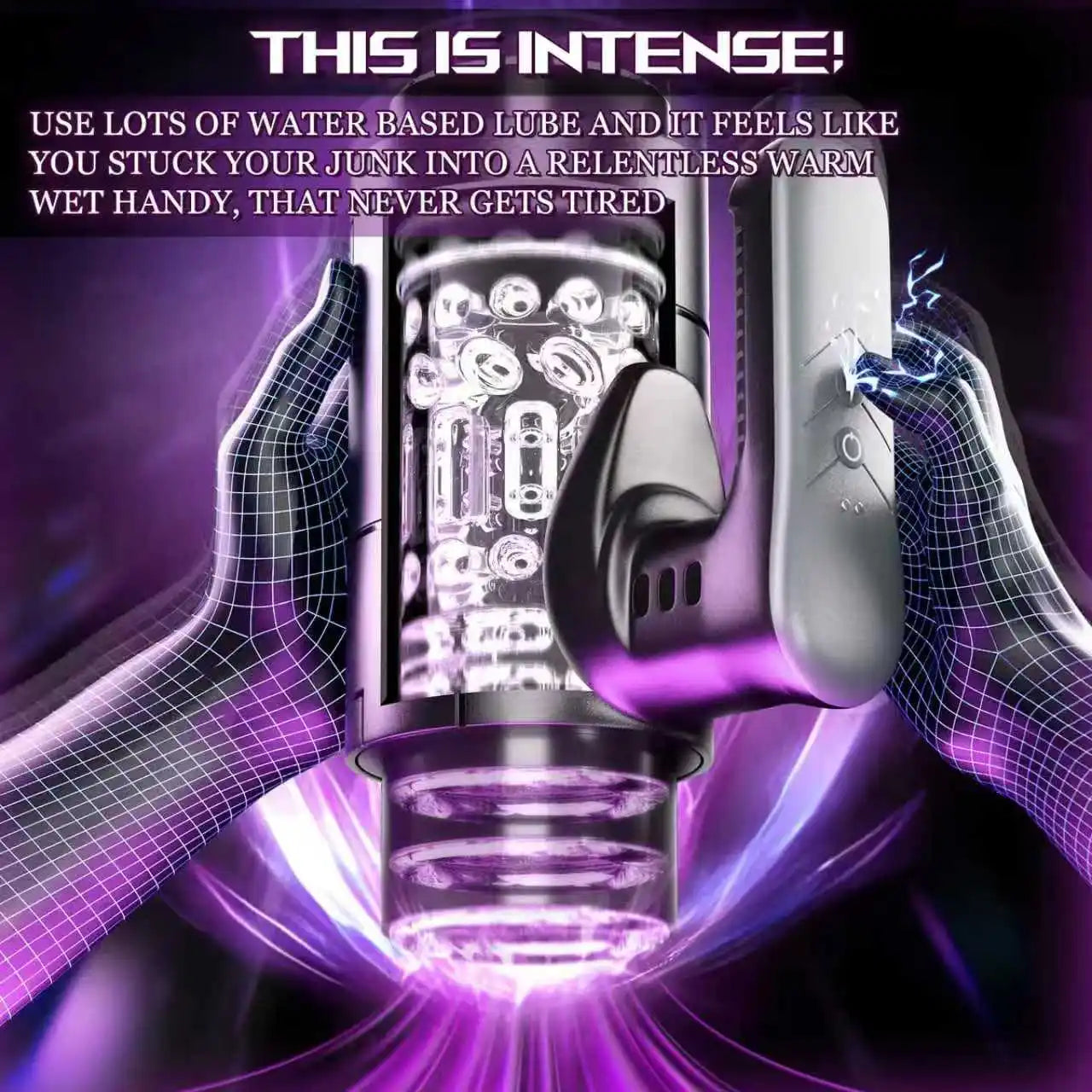 Automatic Thrusting Male Masturbator Cup handle Blowjob Pocket Pussy Strong Stroker Real Pocket Pussy Adult Sex Toys for Men