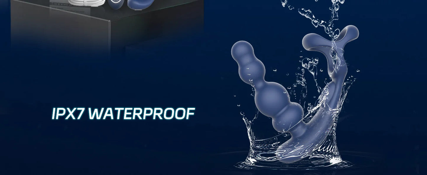 Male Prostate Massager 360° Rotation Anal Vibrator with Penis Ring Butt Plug Remote Control Wearable Anus Sex Toy for Men Gay