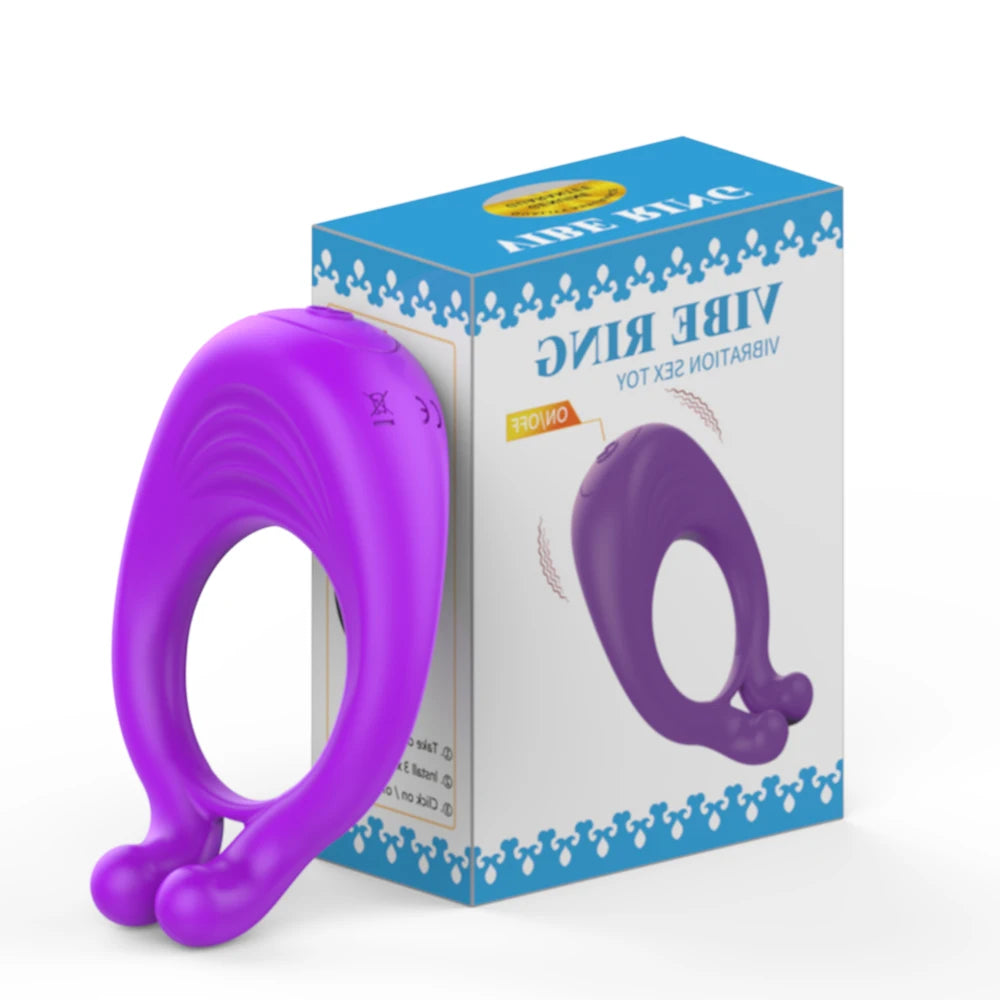 Cock Vibrator Ring Man Penis Powerful Vibrating Cock Ring Couple Rings Penisring Delay Ejaculation Cockring Sex Toys for Adults