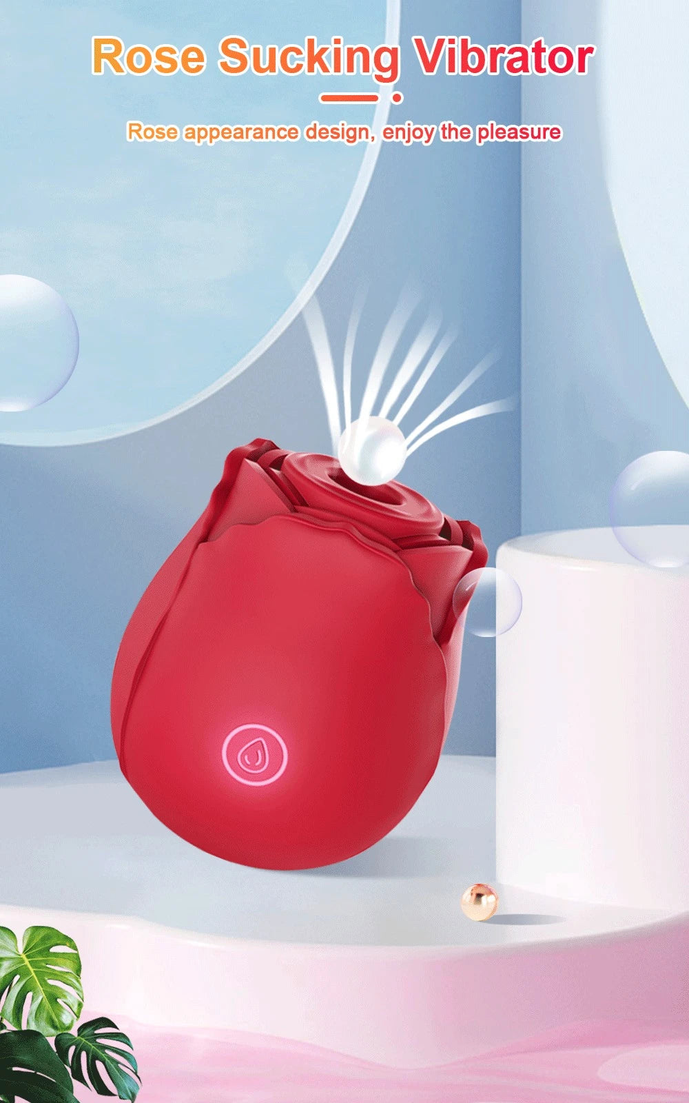 Rose-Sex Toys Dildo Vibrator for Women Clitoral Sucker Nipple Sucking Female G Spot Massager Stimulator Couples Adult Sex Games