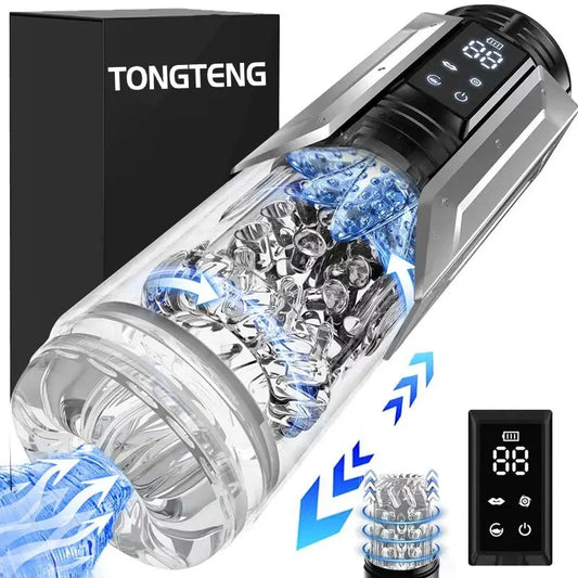 Automatic Male Masturbator Penis Pump Sucking Vibrating Thrusting Rotating 100% Waterproof Blowjob Adult Sex Toy Stroker For Men