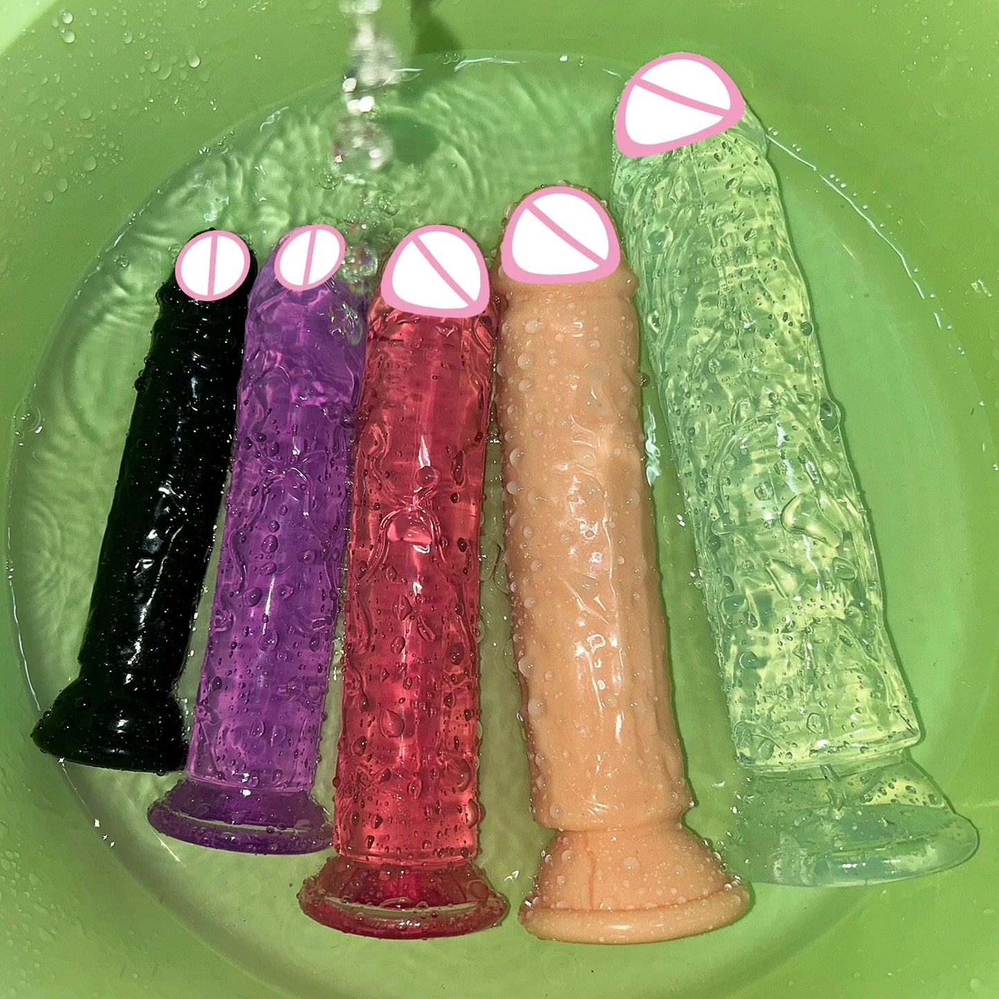 Cheap 5 Colors Small Transparent Dildo Suction Cup Jelly Dick Women Erotic Anal Sex Toys Soft Clitori Vaginal Masturbators Penis