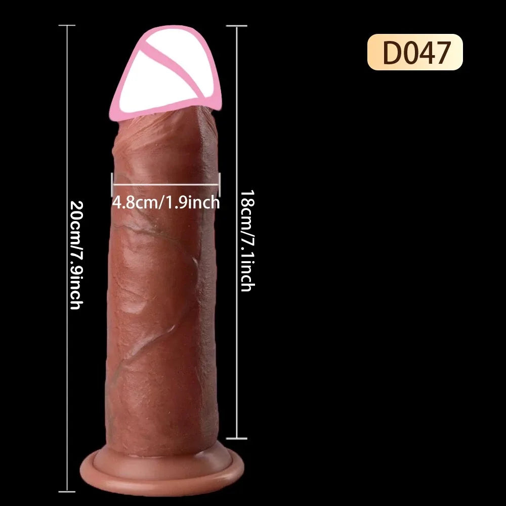 Wearable Realistic Strapon Dildo Skin Testicles Sliding Anal Vagina Sexy Adult Masturbation Big Penis For Women Sex Toys Dildos