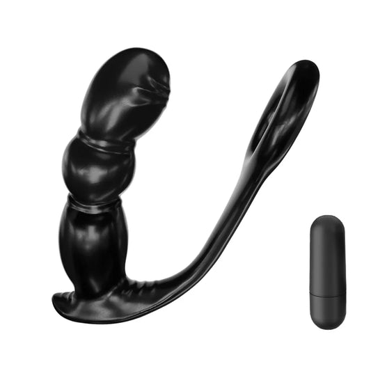 Prostate Massager for Man Gay Anal Vibrator with Delay Ejaculation Ring Prostate Stimulator Butt Plug for Men Gay Sex Toys 18+
