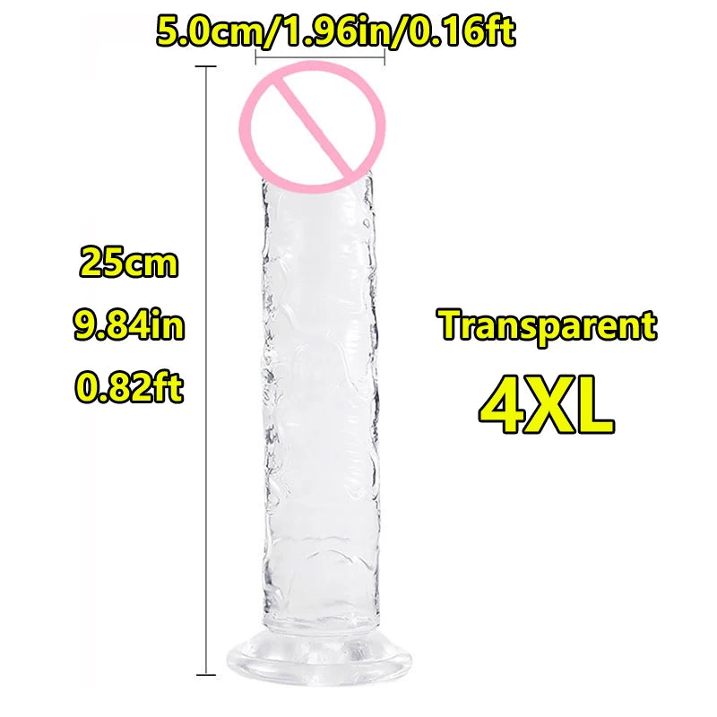 Super Cheap 7 Sizes 5 Colors Realistic Soft Jelly Dildo Suction Cup Adult Sex Toy for Women and Men Vaginal and Anal Masturbator