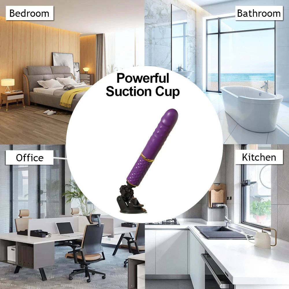 Automatic Thrusting G Spot Dildo Sex Machines Suction Cup Vibrator 10 Thrusts Mode Clitoral Vagina Anal Stimulation Adult Toys