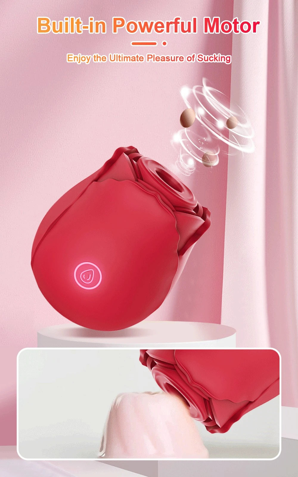 Rose-Sex Toys Dildo Vibrator for Women Clitoral Sucker Nipple Sucking Female G Spot Massager Stimulator Couples Adult Sex Games