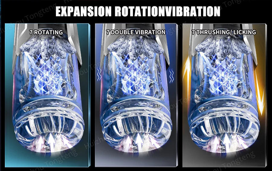 Telescopic Rotation Masturbator Cup Vagina Masturbation Blowjob Adults Sex Toys for Men Male Piston Automatic Mastubator