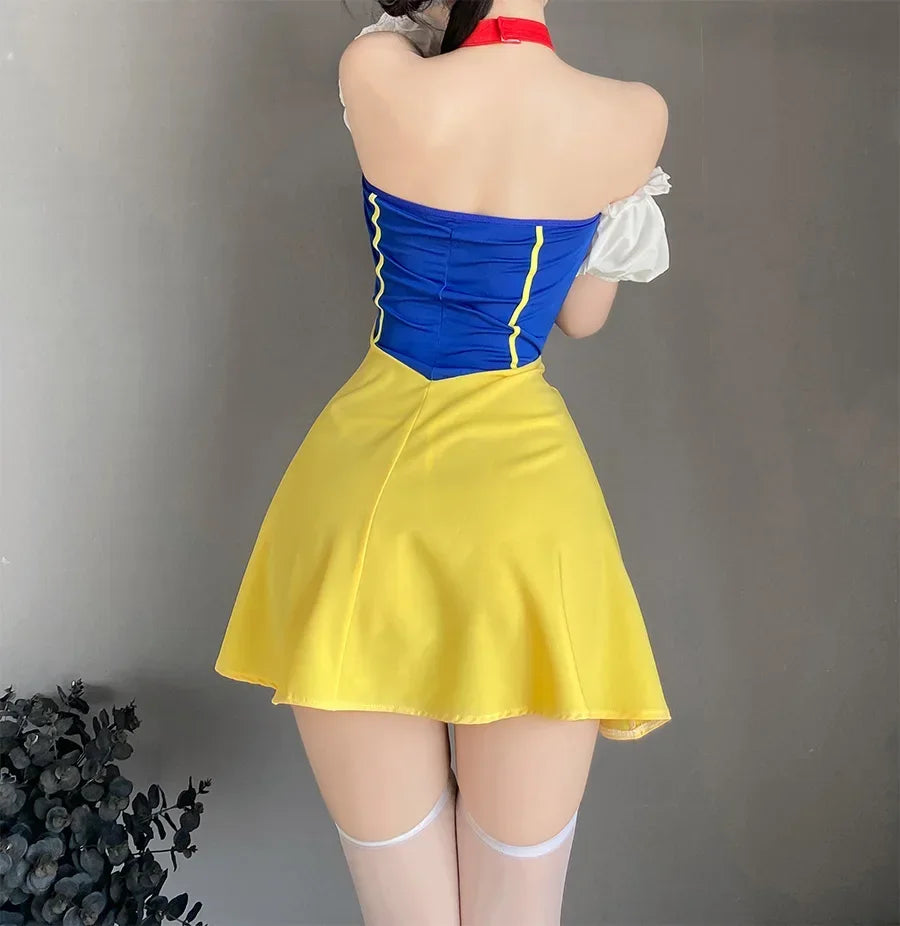 Sexy Maid Dress Outfit Exotic Style Kawaii Club Costume Cosplay Lolita Cute Sexy Women Uniform Dress Cute Bowknot Costumes