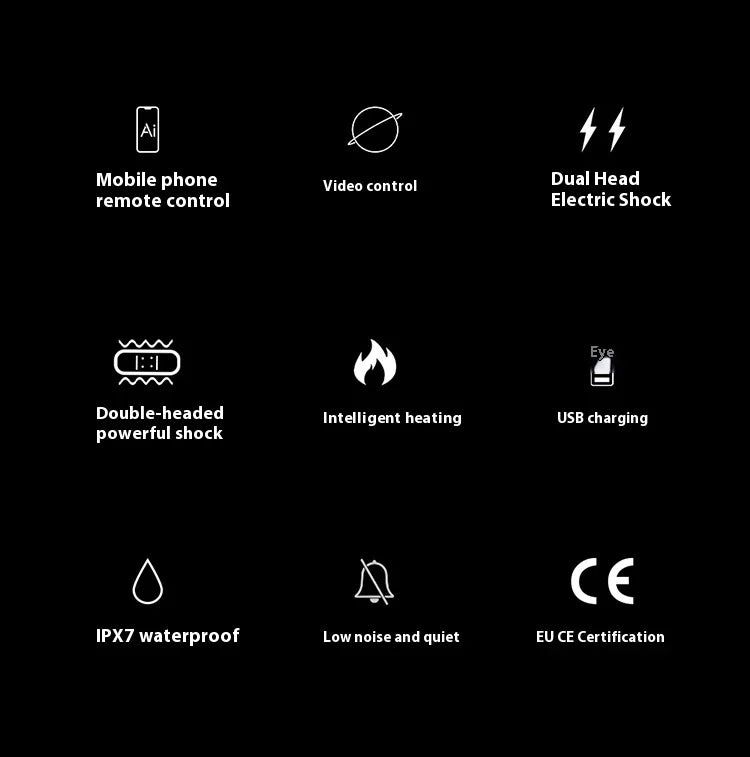 APP Remote Control Prostate Massager with Pulse Electric Shock Heating Vibrations Delayed Ejaculation Ring for Men Adult Toys