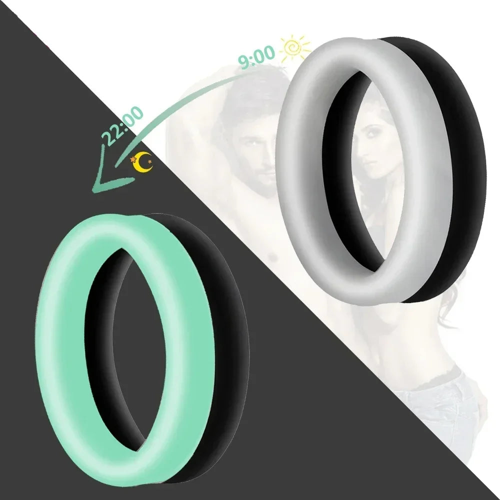 Cock Ring Durable Silicone Penis Rings Male Delayed Ejaculation Rubber Rings Sex Toy For Men Couple Stretcher Scrotum Rings