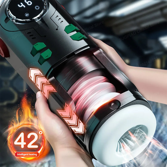 Sex Toy for Men Masturbator Cup Automatic Suck Vaginal Real Pocket Pusssy Penis Heating Blowjob Vibrator Adult Male Sexual Tools