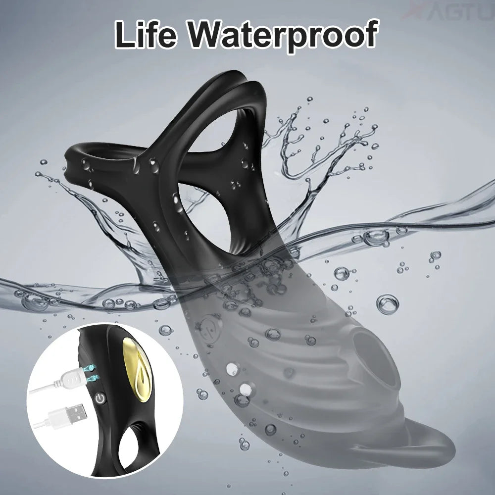 Cock Ring for Men Sucking Clitoral Vibrator Delay Ejaculation Sex Toys for Couples Clitoral stimulator Adult Penis Ring Cockring