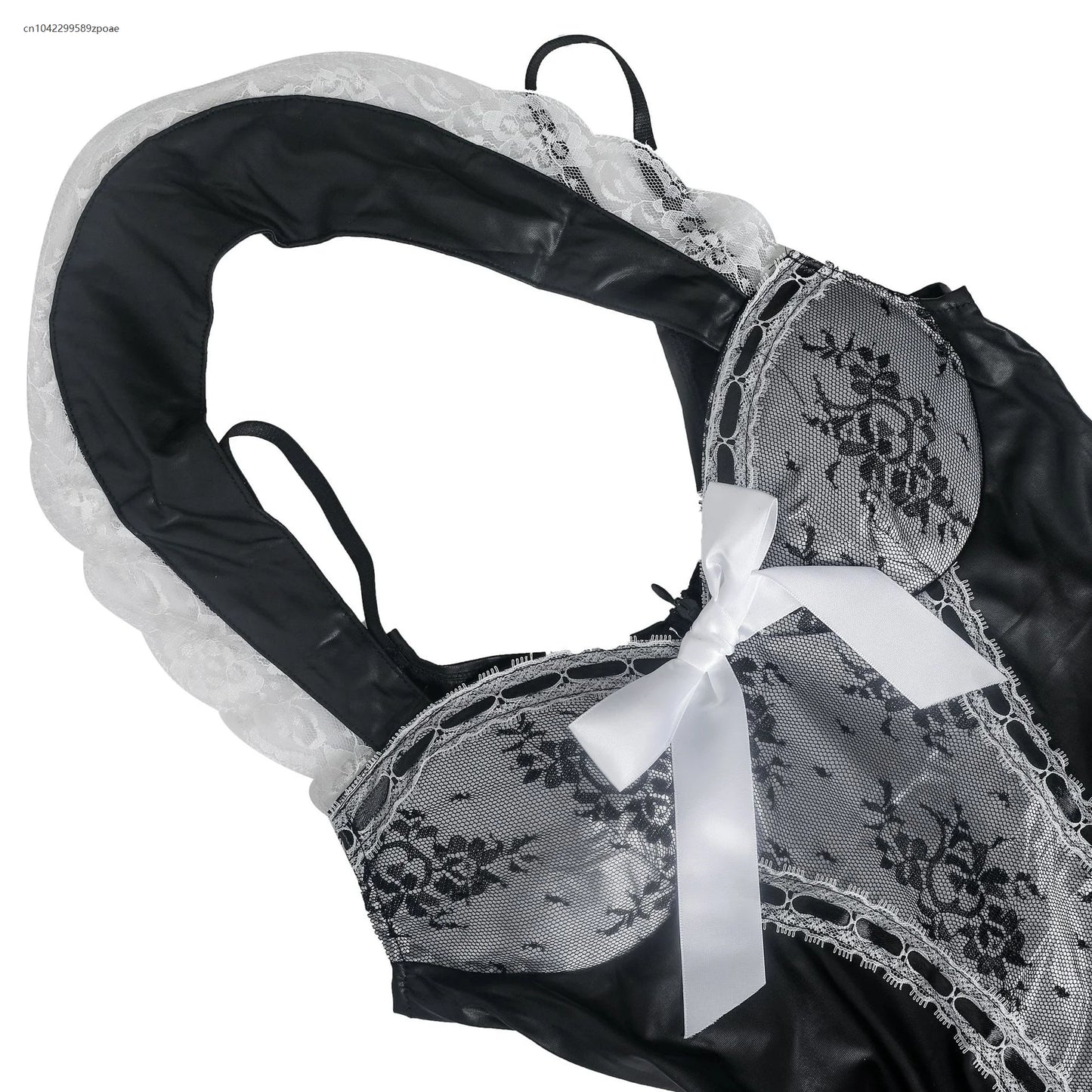 Sexy Adult Costumes Dress Women Exotic Servant Maid Role Play Uniform Seduction Dress Carnival Uniform Low-cut Neckline Mini