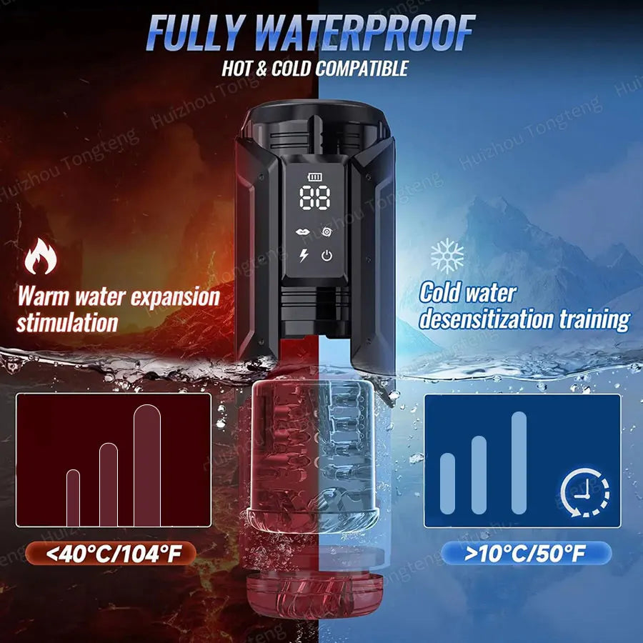 Automatic Male Masturbator Penis Pump Sucking Vibrating Thrusting Rotating 100% Waterproof Blowjob Adult Sex Toy Stroker For Men