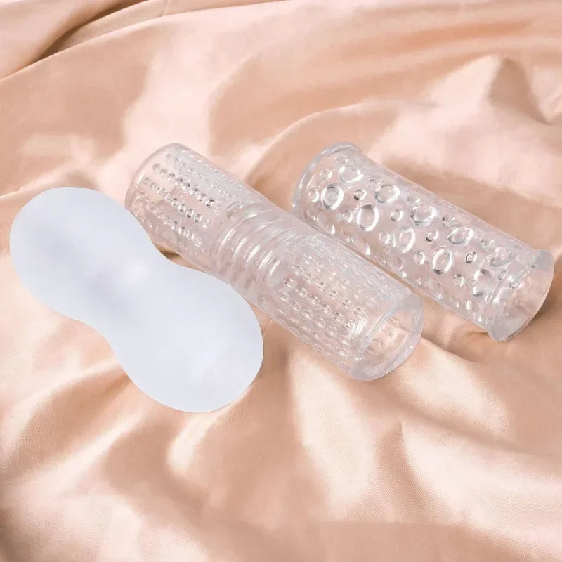 Sex Toy Male MasturbatorCup Sucking Penis Pump Glans Realistic Anal Pussy Vagina G-Spot Stimulator Transparent For Men Adult 18+