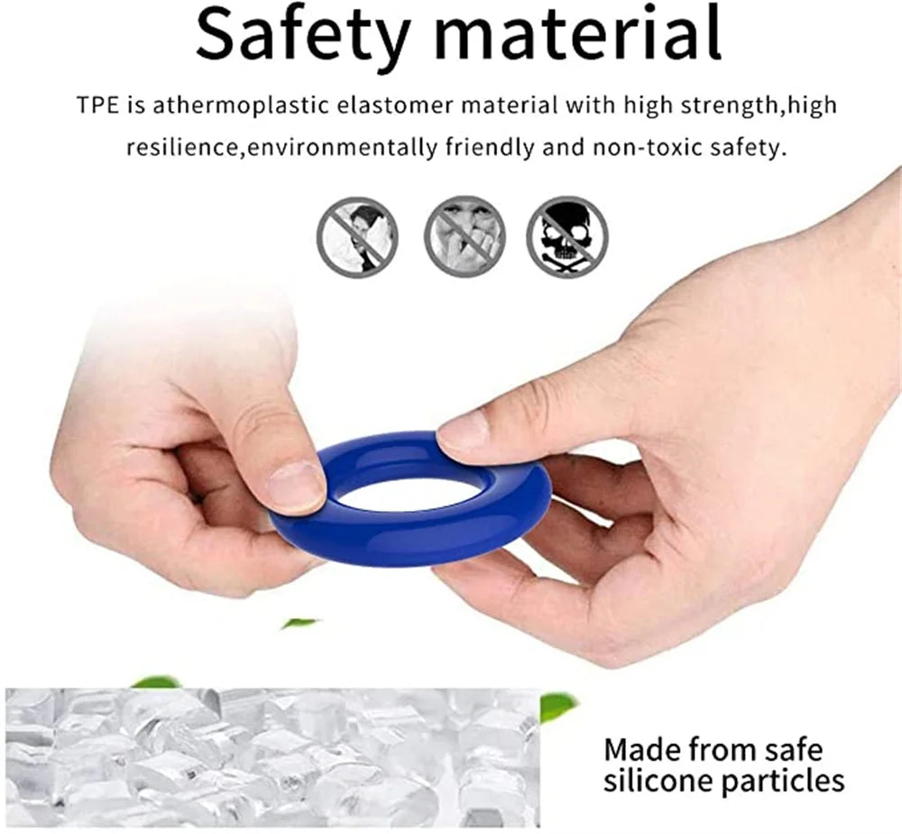 3 Pcs/Set Cock Ring Delay Ejaculation Penis Ring Sex Toys For Men Dick Enlargement Silicone Adult Supplies 18+ Stronger Erection