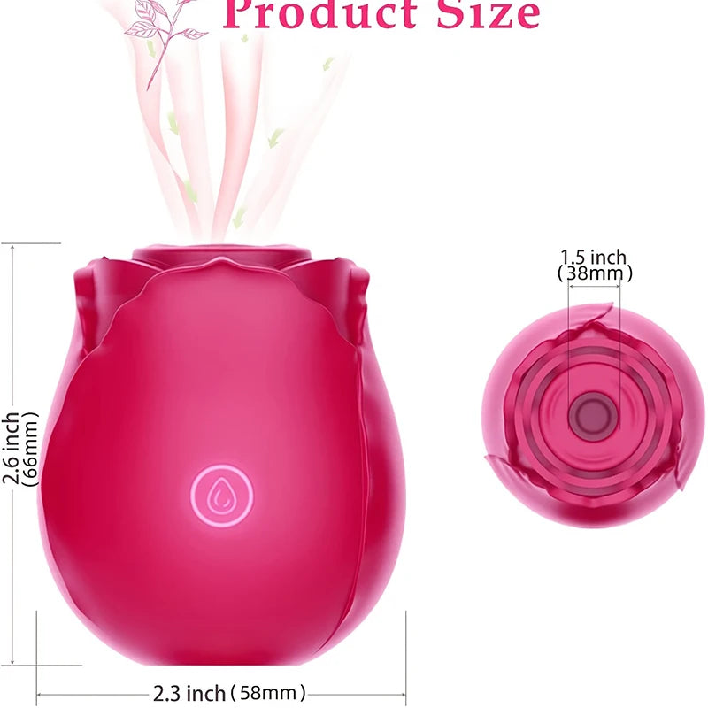 Powerful Vagina Sucking-Rose Vibrator Toy for Women Vacuum Stimulator Oral Nipple Clit Sucker Female Sex Toys Goods for Adults