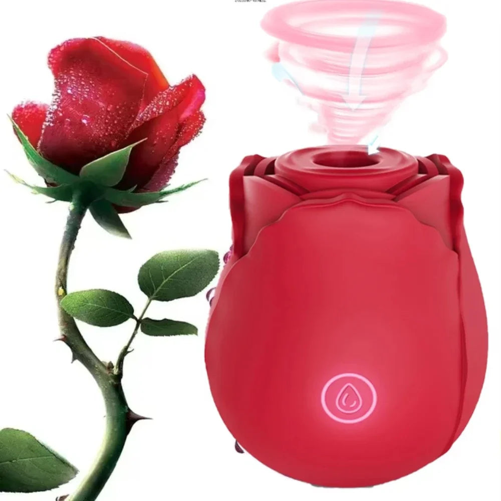 Rose-Sex Toys Dildo Vibrator for Women Clitoral Sucker Nipple Sucking Female G Spot Massager Stimulator Couples Adult Sex Games