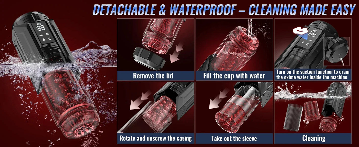 Telescopic Rotation Masturbator Cup Vagina Masturbation Blowjob Adults Sex Toys for Men Male Piston Automatic Mastubator