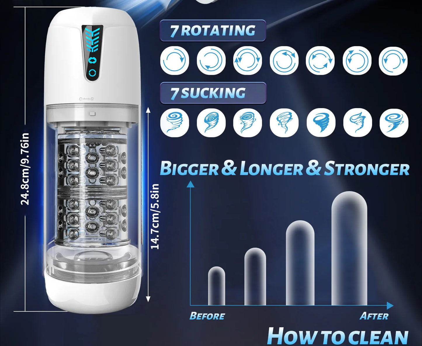 Automatic Thrusting Rotating Male Masturbator Licking Stroker Sucking Blowjob 100% Waterproof Pennis Pump Adult Sex Toys For Men