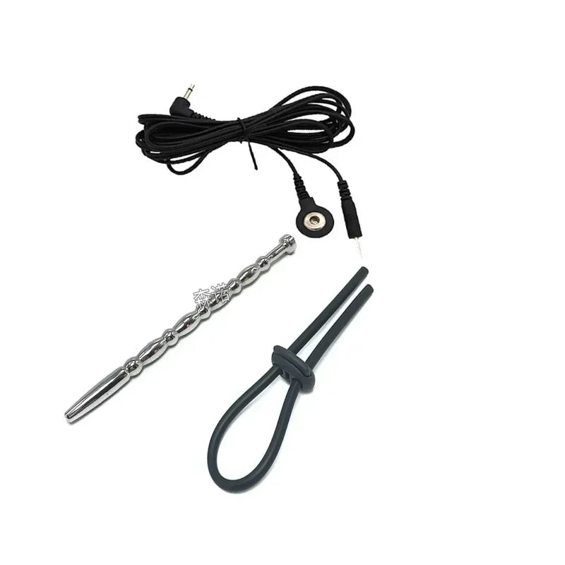 Cock Rings Medical Themed Sex Toy For Men Electric Shock Urethral Catheter Sound Penis Ring Penis Stimulate Massager Penis Plug