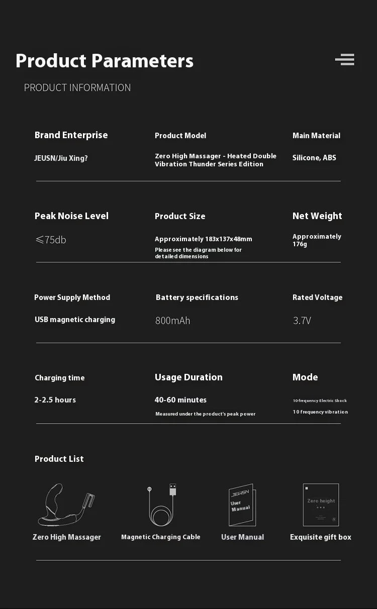 APP Remote Control Prostate Massager with Pulse Electric Shock Heating Vibrations Delayed Ejaculation Ring for Men Adult Toys