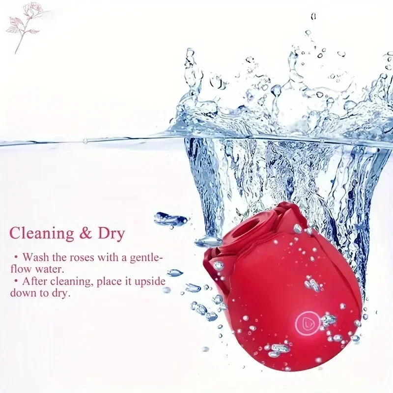 Female Powerful Sucking-Rose Vibrator Toy for Women Vacuum Stimulator Oral Nipple Clit Sucker Female Sex Toys Goods for Adults