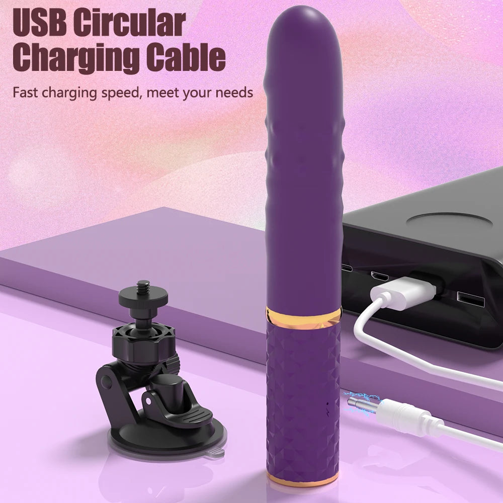 Automatic Thrusting G Spot Dildo Sex Machines Suction Cup Vibrator 10 Thrusts Mode Clitoral Vagina Anal Stimulation Adult Toys