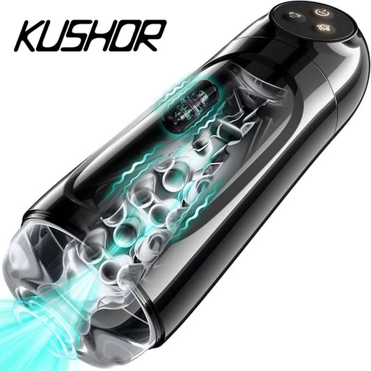 Automatic Sucking Male Masturbator Vibration Blowjob Machine Masturbation Cup With 9 Suction&10 Vibrating Modes Sex Toys for Men