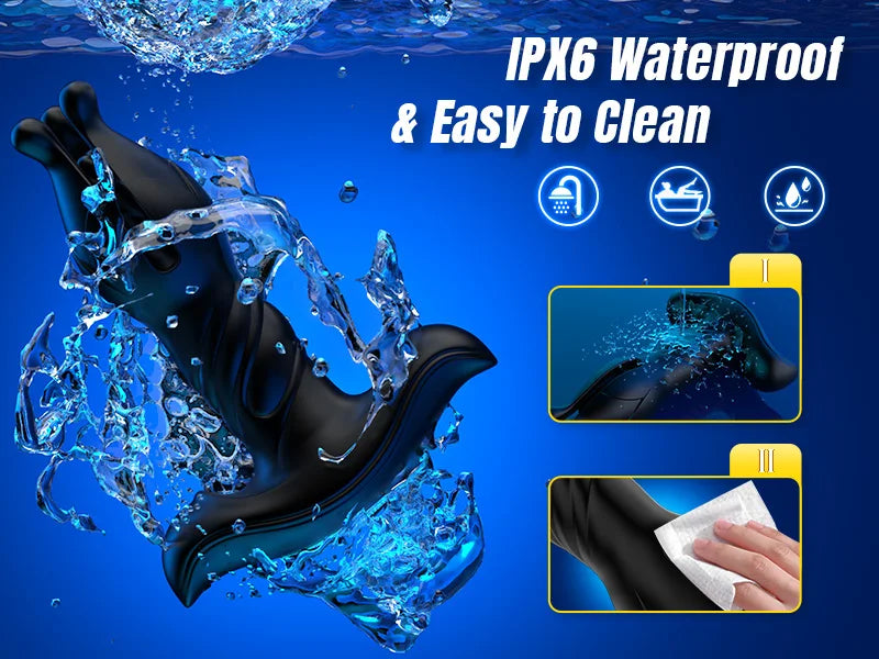 Prostate Massager Toy,BEISAR Male Sex Toys Male Sex Toys Plug Adult Toys With 9 Tension Impact Slap Thrust Vibration