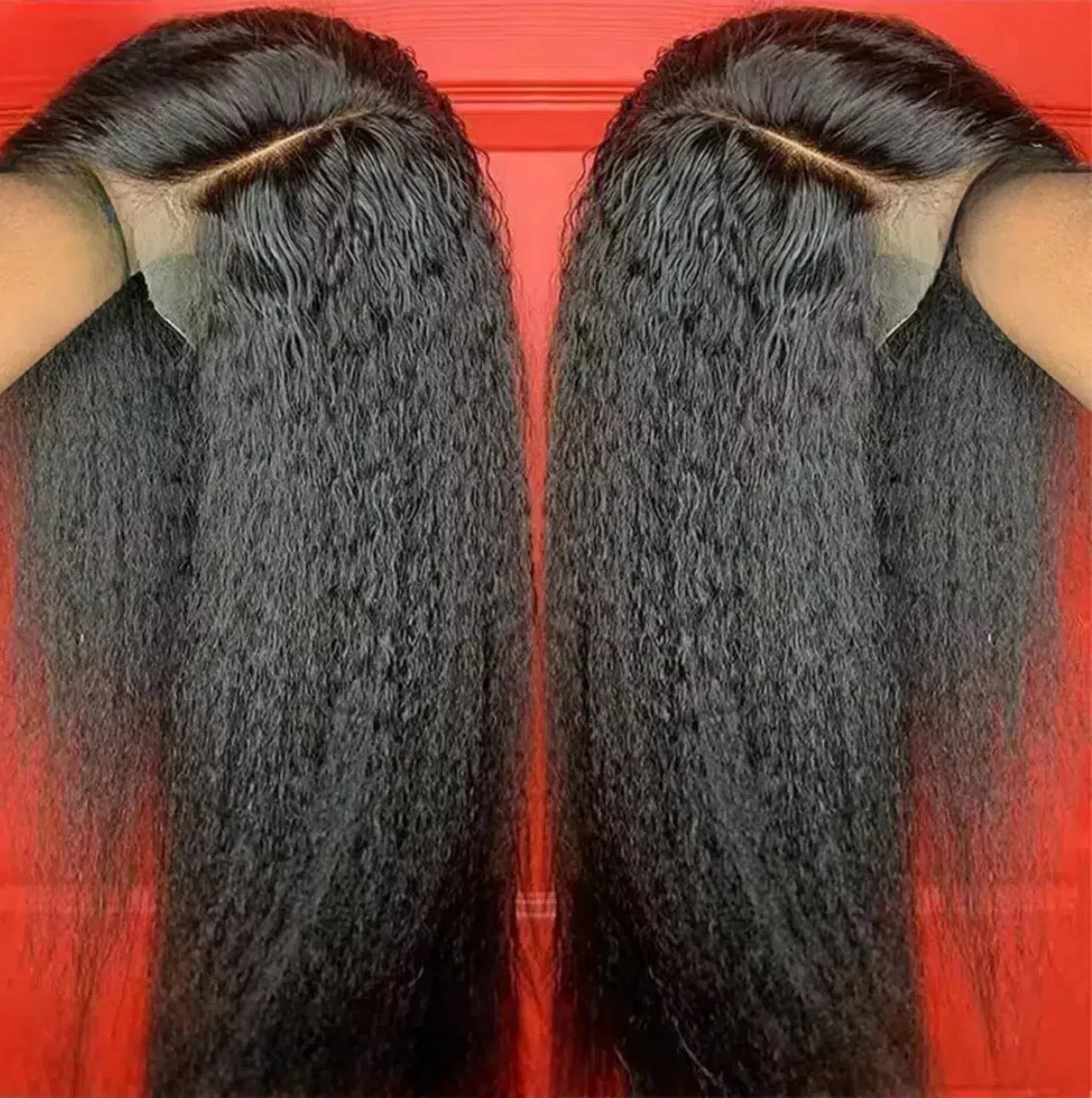 Elegant synthetic tied wig with 13x4 pre combed thermal resistance fiber, suitable for women, no need for glue