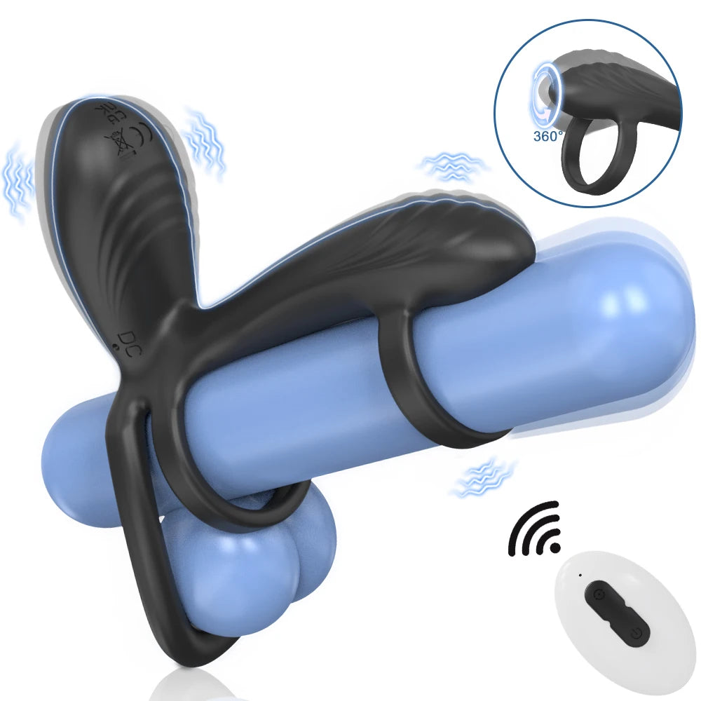 Sex Toy for Men Vibrating Cock Ring Twisting G-Spot Stimulator Penis Ring Couple Vibrator for Men Women Adult Sex Products