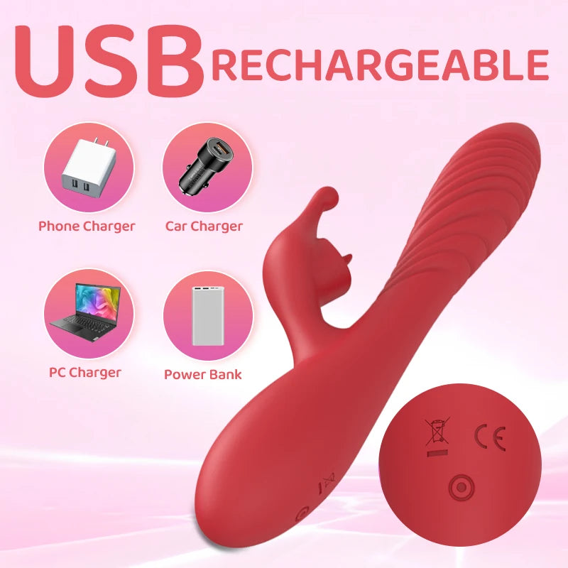 Sex Toy Rabbit Dildo Vibrator for Women Nipple Clitoris Stimulator Masturbation Tools Vagina Vibrator Adults Sex Toys Products