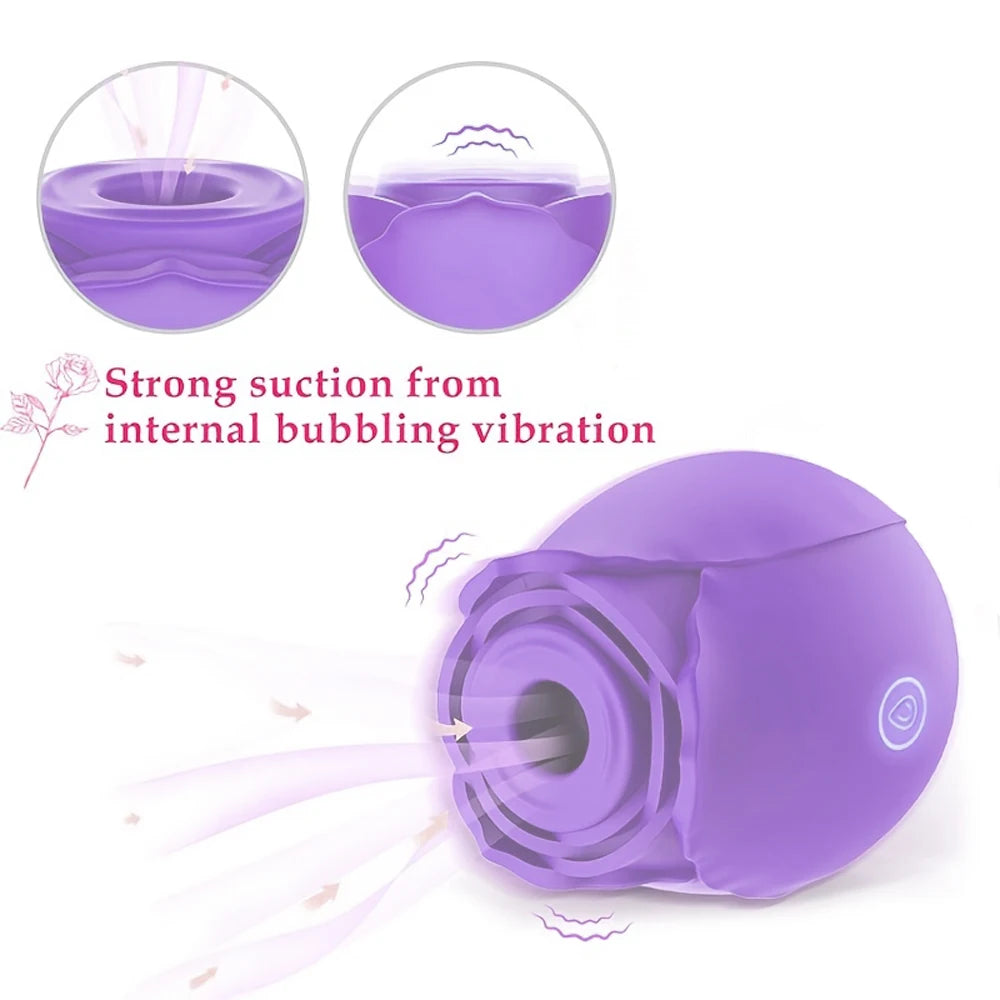 Rose Toy Vibrator for Women Vacuum Stimulator Powerful Sucking Masturbator Nipple Clit Sucker Female Sex Toys Adults