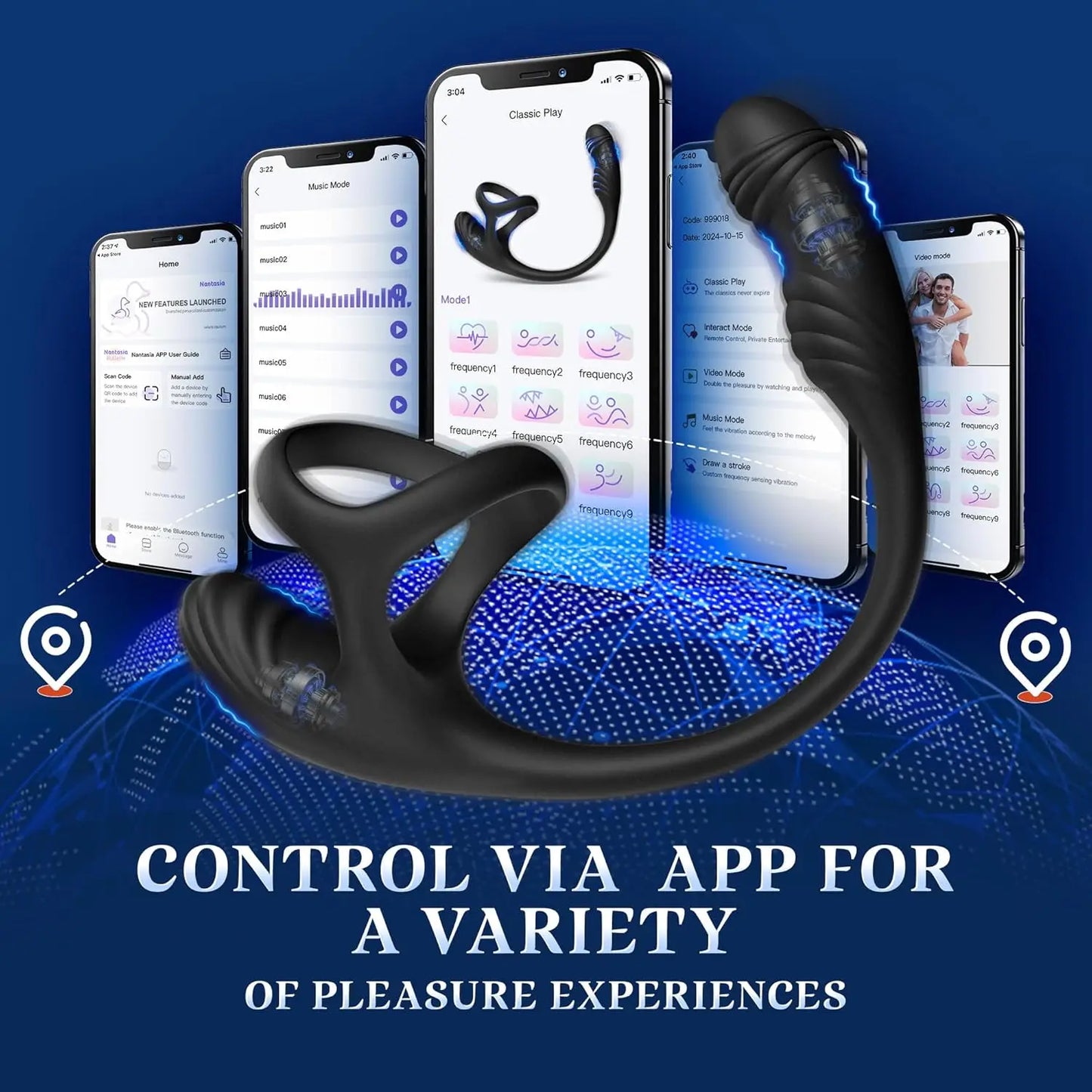 Prostate Massager Anal Vibrator for Men Gay With 10 Vibrating Cock Ring APP 10 Intense Rotating Male Sex Toy Butt Plug for Men