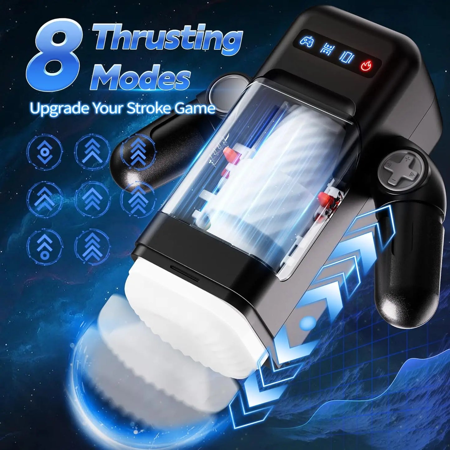 Automatic Thrusting Male Masturbator Cup handle Blowjob Pocket Pussy Strong Stroker Real Pocket Pussy Adult Sex Toys for Men
