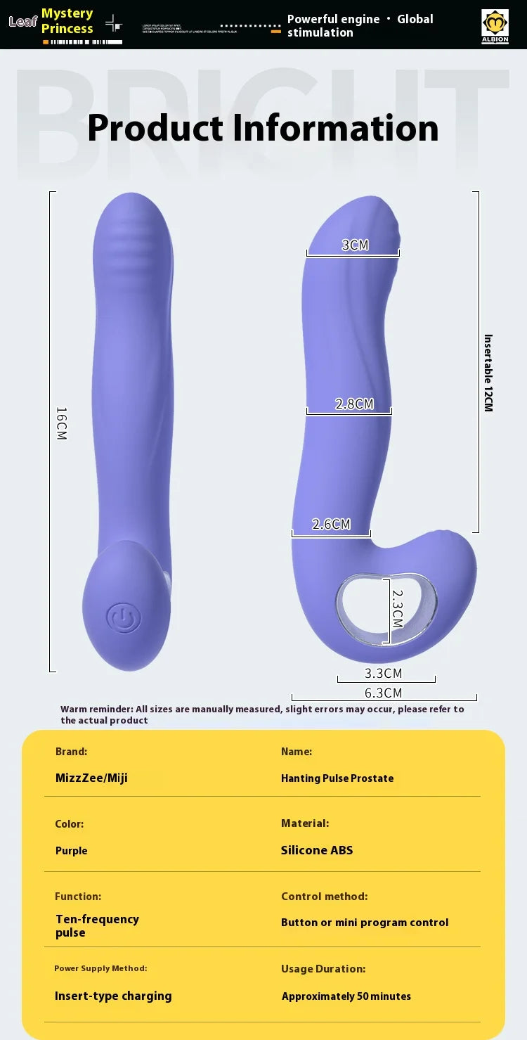 Prostate Massager Men Anal Plug Rechargeable Men's Sex Toys Prostate Vibrator Adult Powerful Vibration